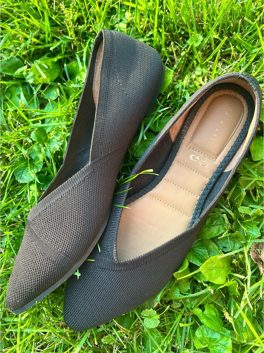 Kelly & Katie JAYDE Black Knit Loafer Ballet Flats 8.5M (Pristine!) Sustainable
